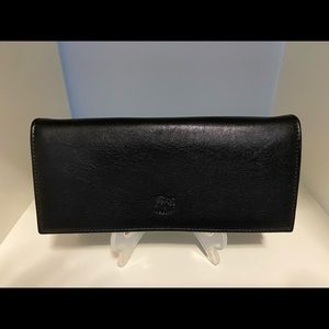 Il Bisonte Leather Wallet - Black - Tri-fold - Unisex - Made in Italy